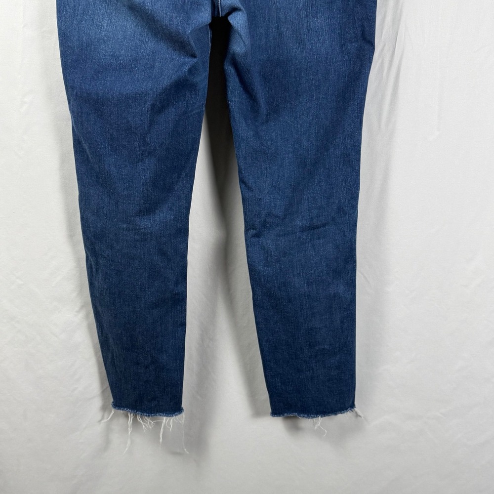 Madewell 10" High-Rise Skinny Jeans Button Fly Raw Hem Medium Wash Blue Women 31 - Picture 7 of 13
